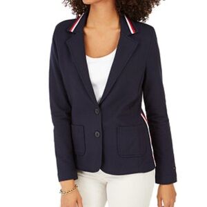 Tommy Hilfiger Navy Blazer with Red and White Accents